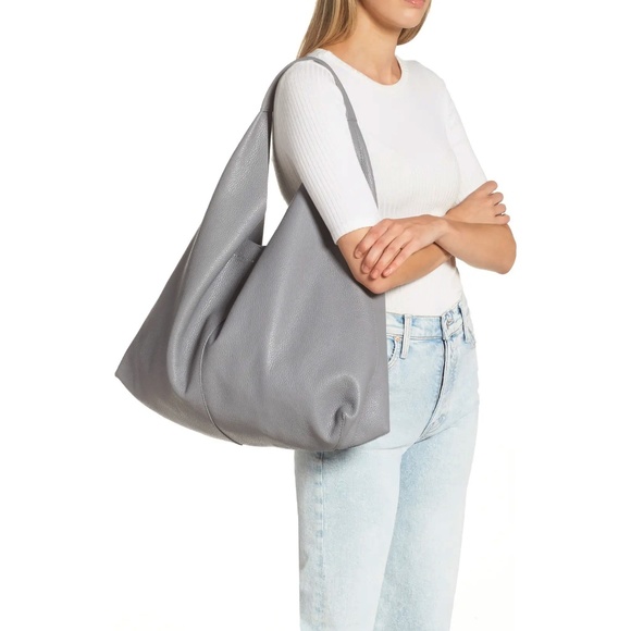 Kurt Geiger London Violet Large Leather Hobo - Grey - Picture 6 of 8